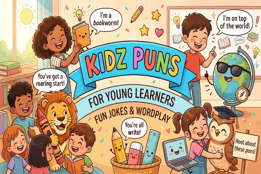 Kidz Puns for Young Learners: Fun Jokes and Wordplay Kidz Puns